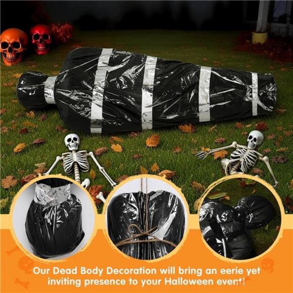 5ft Hanging Corpse Dead Victim Props Scary Inflatable Halloween - Picture 4 of 8